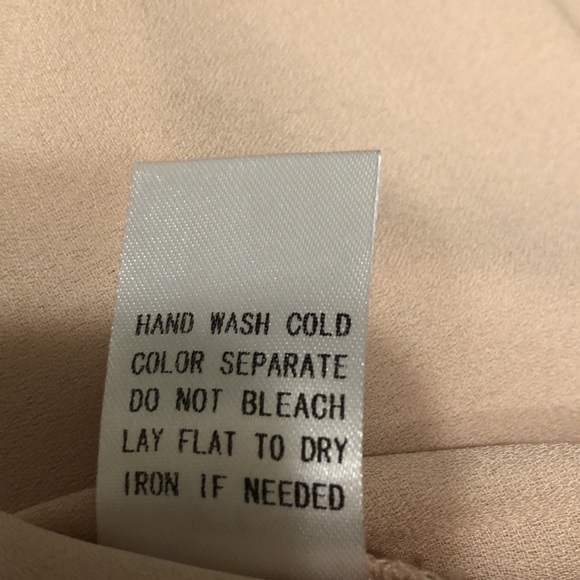 Macaron Taupe Spaghetti Strap Blouse with Lace Detail - Picture 9 of 10